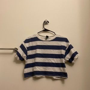 Striped Cropped Tee